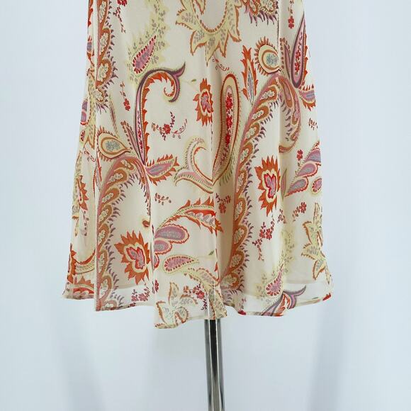 VTG Y2K 90s Express Silk Babydoll Slip Midi Dress 7/8 Coquette Fairy Whimsy - Picture 3 of 10